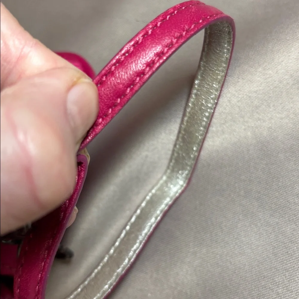 Coach Fushia Quilted Wristlet - Picture 8 of 11